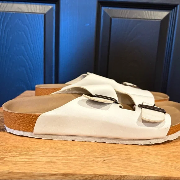 Birkenstock Arizona White Leather Birkoflor 41 - Picture 13 of 16